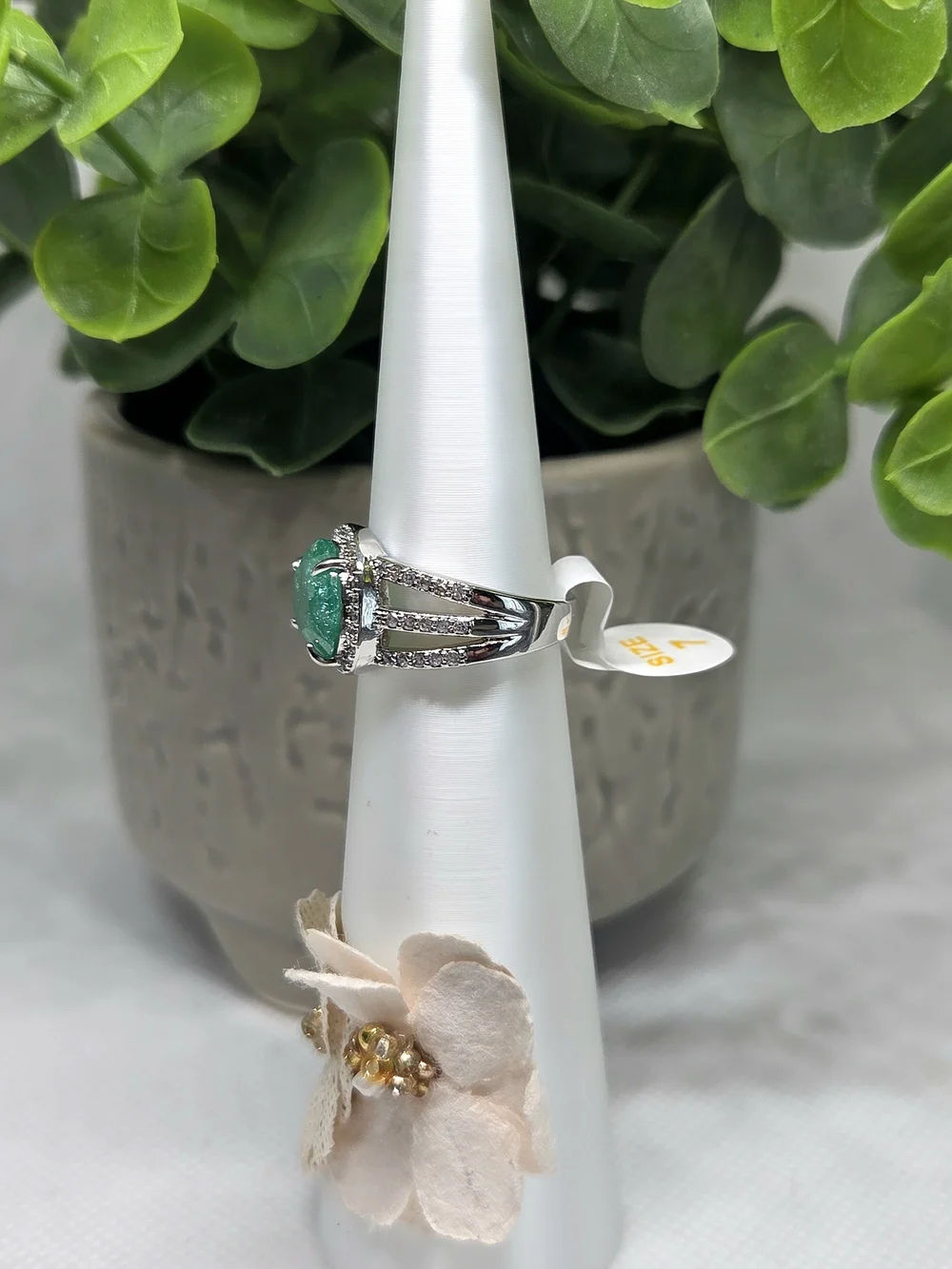 BP Teal Ice Crystal On Rhodium Plating